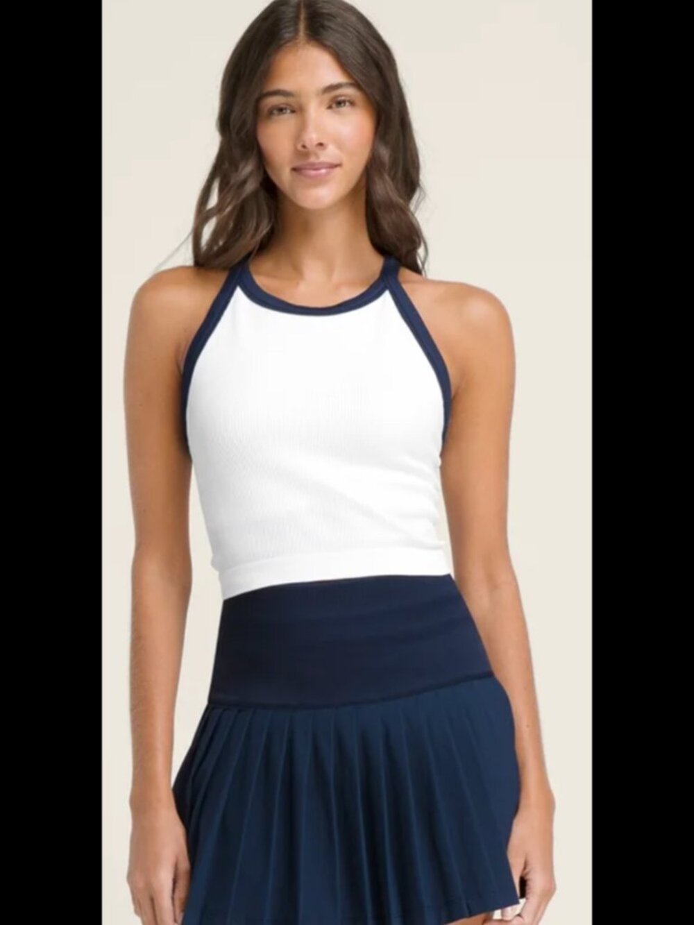 Wilson Daily Brami, M, White with Navy Trim